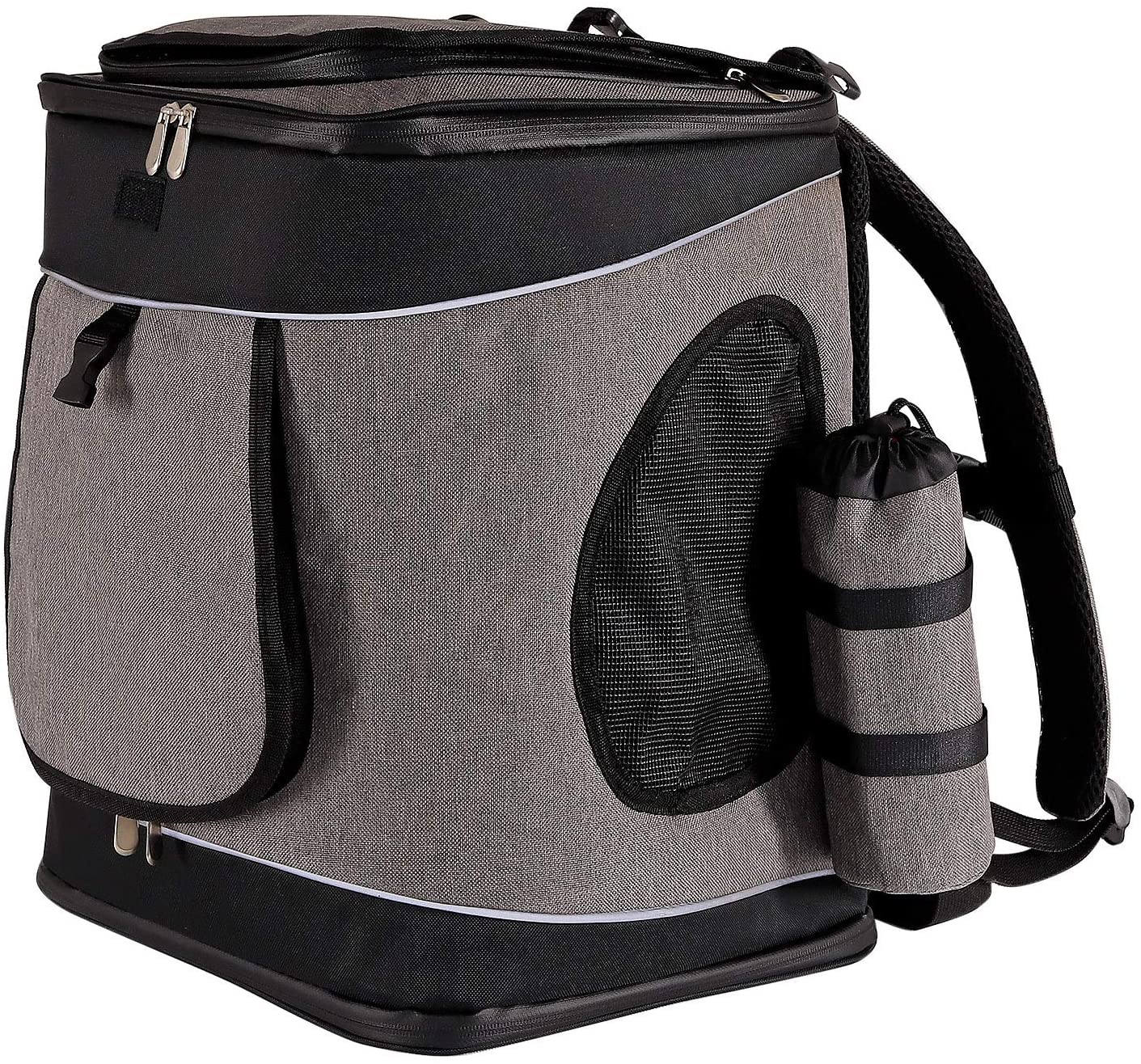  Dibea Mochila Perros Transportín Perros Bolsa De Trasporte Mascotas Color Gris-Negro 1720 g 