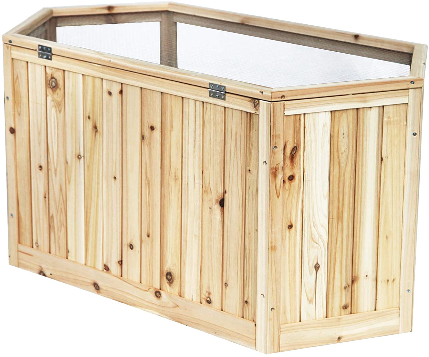  EUGAD Jaula para Roedores Hámster Rata Madera y Cristal Conejo Conejera de Exterior Casa para Conejos Cobayas Hámster Mascotas Impermeable 2 Niveles,115X60x58 cm 0035 HT 