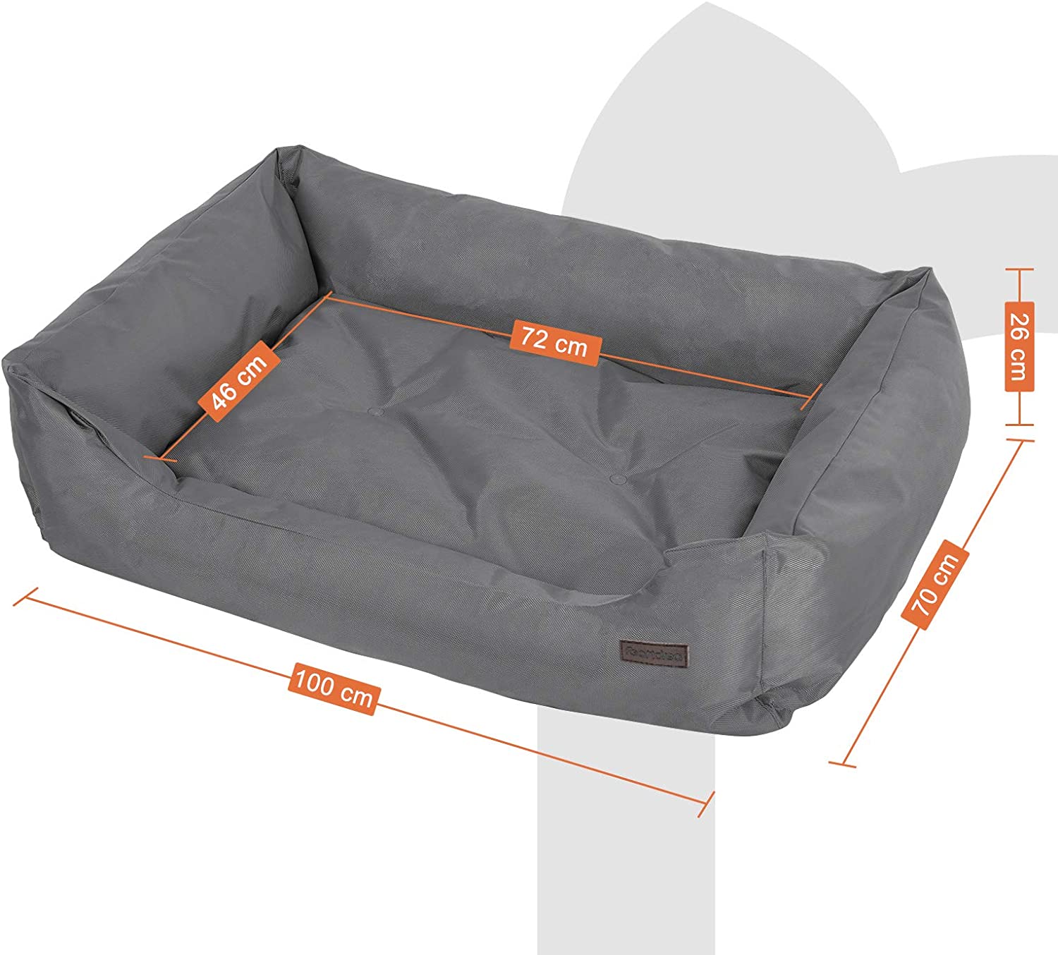  FEANDREA XXL Cómoda Cama para Perros, Perrera, Sofa para Perros, 100 x 70 cm PGW28G 