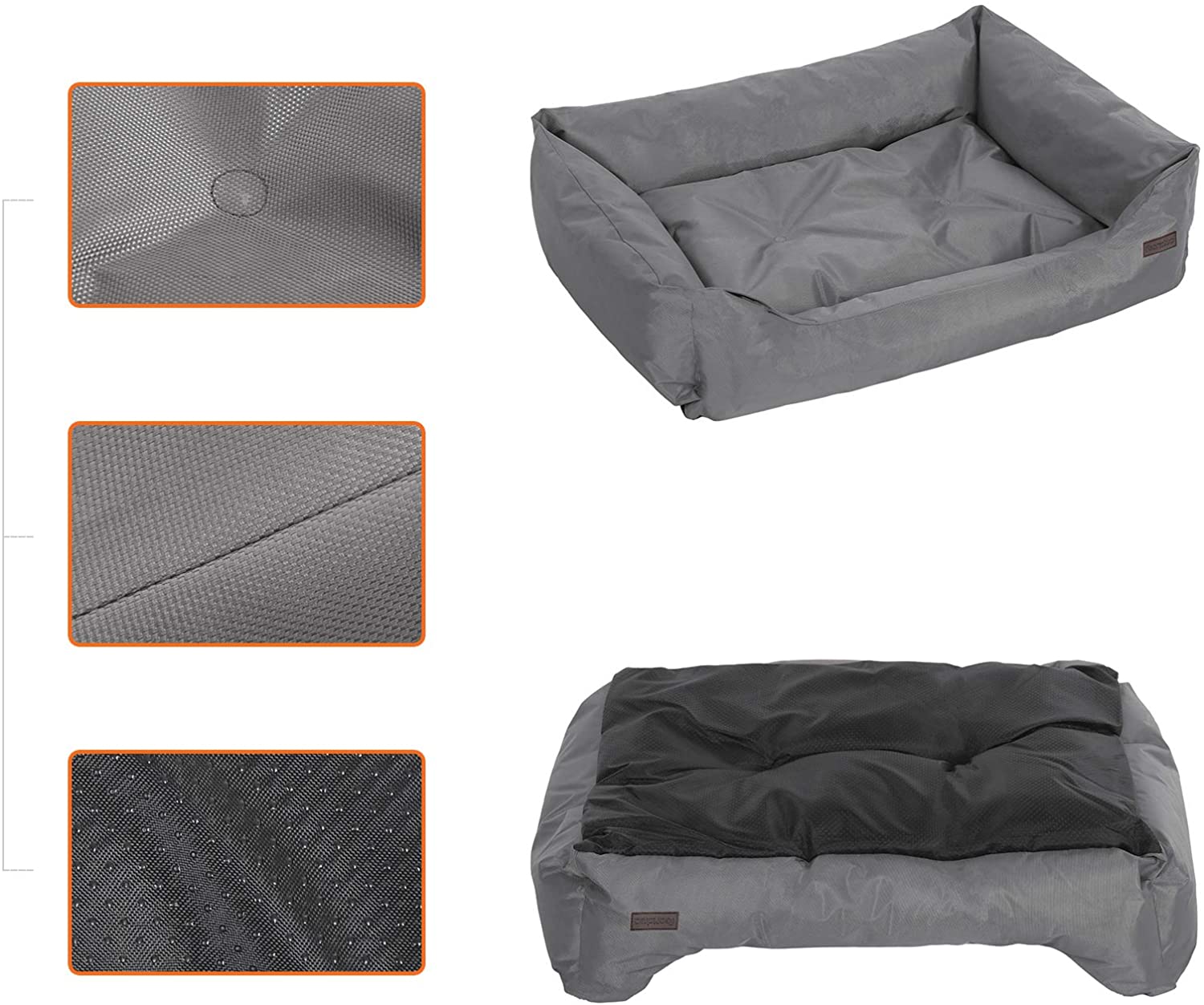  FEANDREA XXL Cómoda Cama para Perros, Perrera, Sofa para Perros, 100 x 70 cm PGW28G 