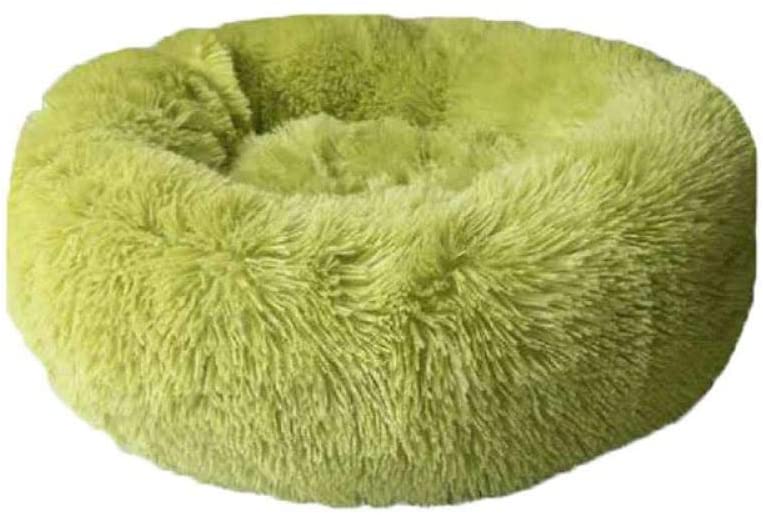  Gulunmun Redondo Largo Felpa Perro Towser Colchón Gato Dormir Nido Sofá Mascotas Cama Cattery   Big Dogs Cojín Petshop Productos XL-5XL-green_XXXL-100x100CM 