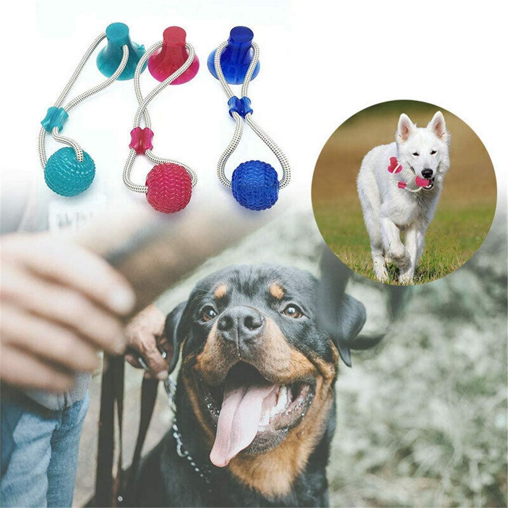  Juguete de mordida para Mascotas multifunción, Juguete de Cuerda para Tirar, Resistente, Juguete con Ventosa, Tugging, Tirar, Masticar, Jugar para Perros 