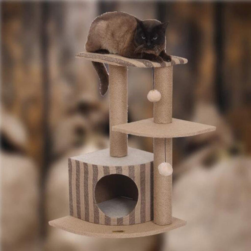  Lcxliga Pet Hospital de árbol del Gato, Multi-Capa de Salto de Plataforma Cat House Pet Shop Artículos for Mascotas Columpio del Gato del Gato de Juguete 