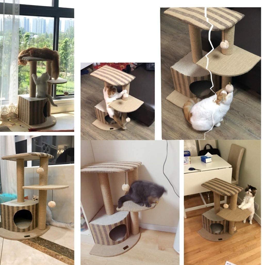  Lcxliga Pet Hospital de árbol del Gato, Multi-Capa de Salto de Plataforma Cat House Pet Shop Artículos for Mascotas Columpio del Gato del Gato de Juguete 