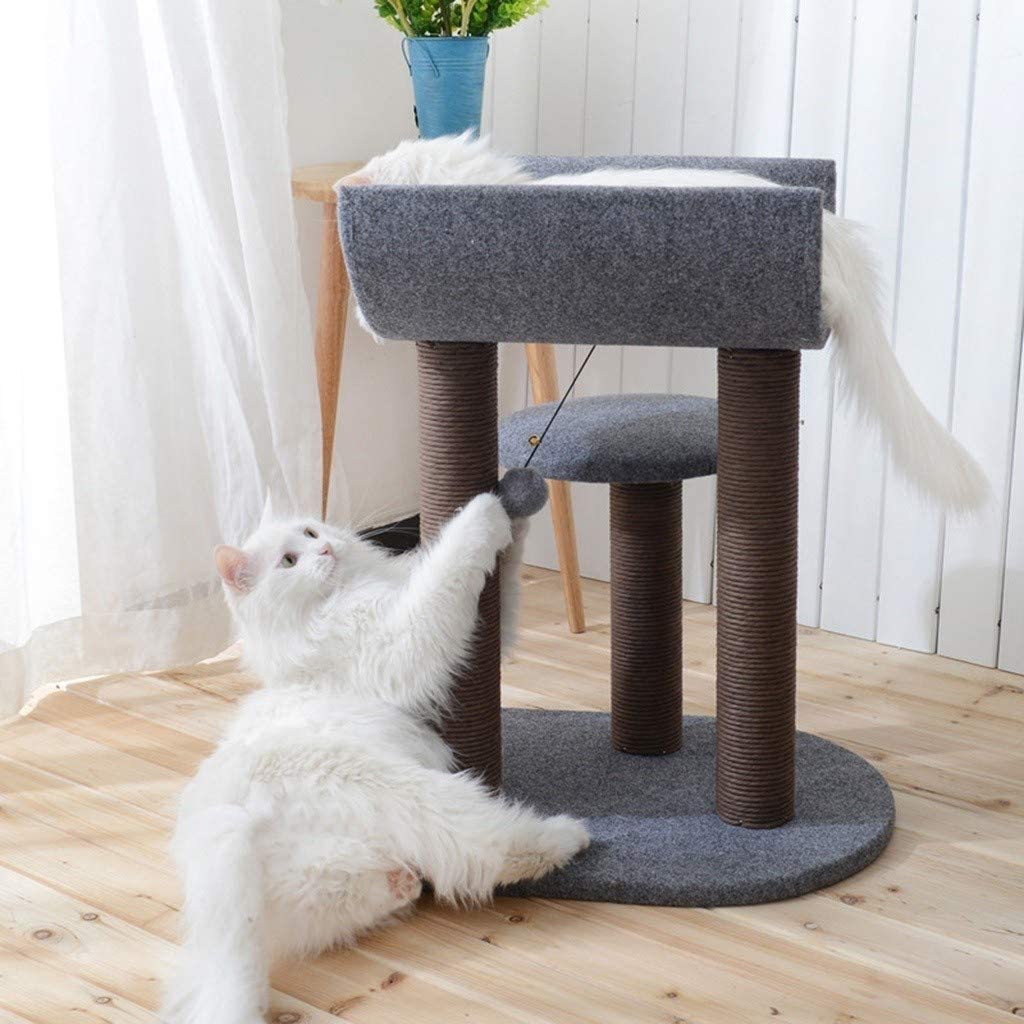  Lcxliga Resistente al Desgaste de la Columna de sisal, Pet Shop Artículos for Mascotas Cat House Pequeño una Sola Pieza Columpio Gato Junta Cat Scratch 