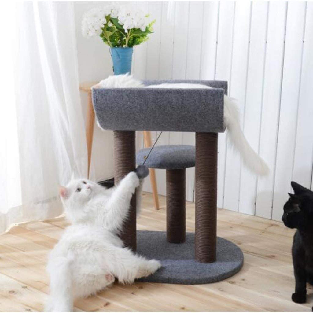  Lcxliga Resistente al Desgaste de la Columna de sisal, Pet Shop Artículos for Mascotas Cat House Pequeño una Sola Pieza Columpio Gato Junta Cat Scratch 