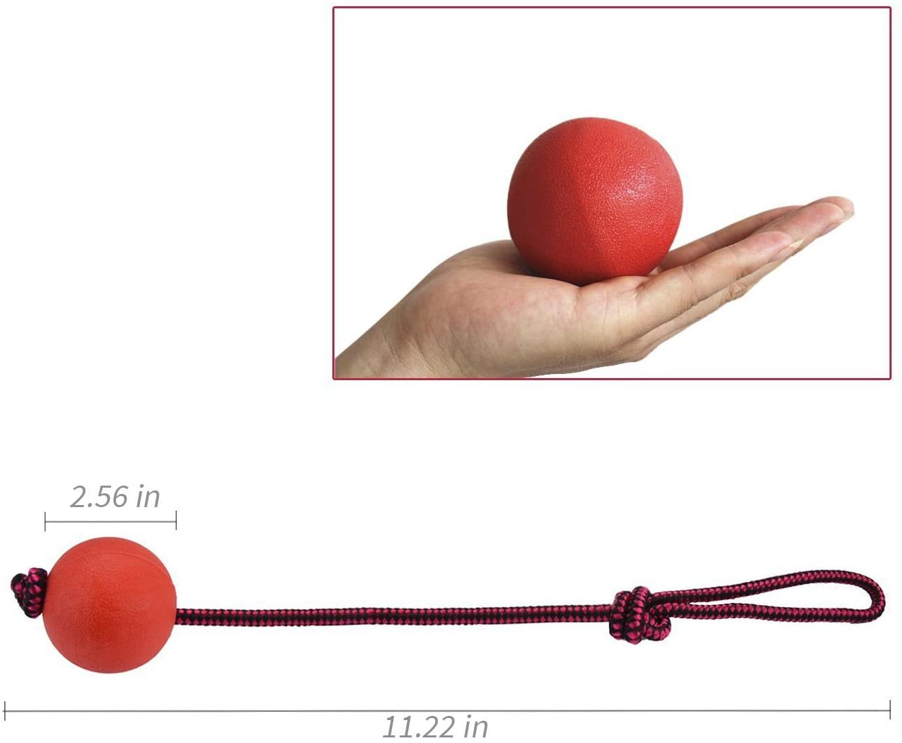  Legendog Bolas para Perros, Pelota de Goma de Goma Elástica Sólida para el Entrenamiento del Animal Doméstico del IQ Que Juega Masticando (Red) 