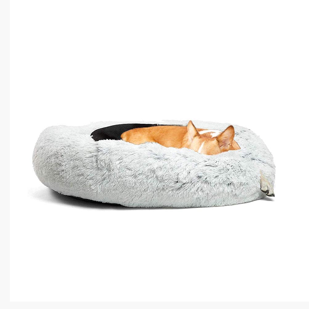  Lrhps Mascotas Cama Donut,Cama calmante para Perros y Gatos,para Perros y Gatos supergrandes pequeños y medianos 