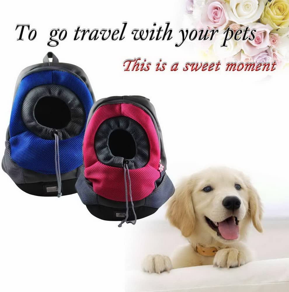  Mochila Bolsa Bolso Hombro para Llevar Mascotas Gatos y Perros a Salir y Viajar con Abertura (Rose Red M) 