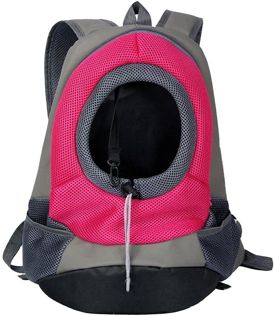  Mochila Bolsa Bolso Hombro para Llevar Mascotas Gatos y Perros a Salir y Viajar con Abertura (Rose Red M) 