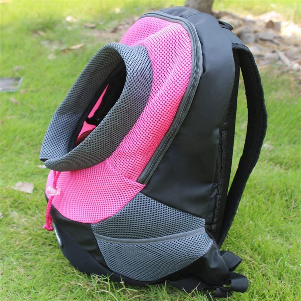  Mochila Bolsa Bolso Hombro para Llevar Mascotas Gatos y Perros a Salir y Viajar con Abertura (Rose Red M) 