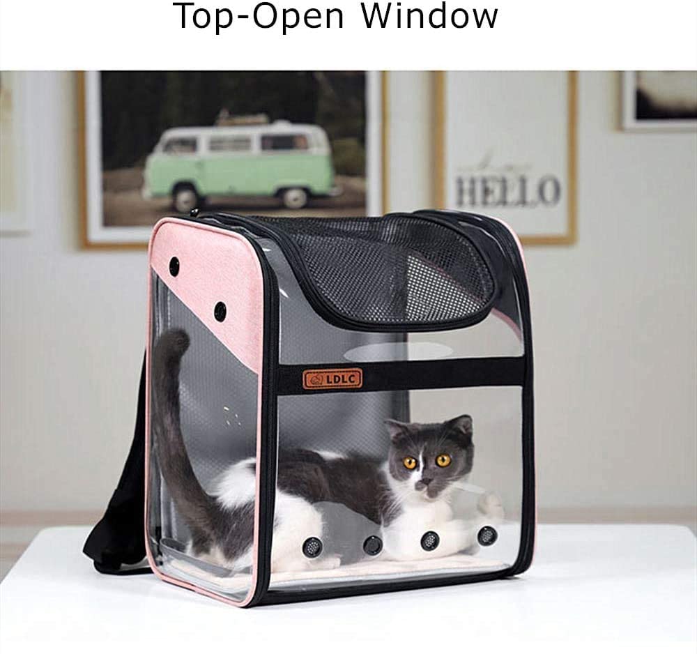  Mochila Gatos Perros Pequeño Portador,Portabebés Suave con Múltiples Tiendas De Transporte para Gatos Pequeños para Viajes En Avión, Transportadoras Mochila 