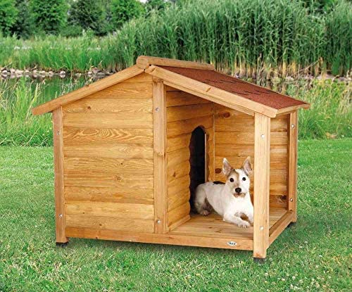  Natura Cabaña de Madera, casa Con Terraza 100x82x90 Cm, Trixie, Arroja al aire libre, Tiendas de campaña, a Pie-a través de las Puertas, Piscinas, paseos, Perros 