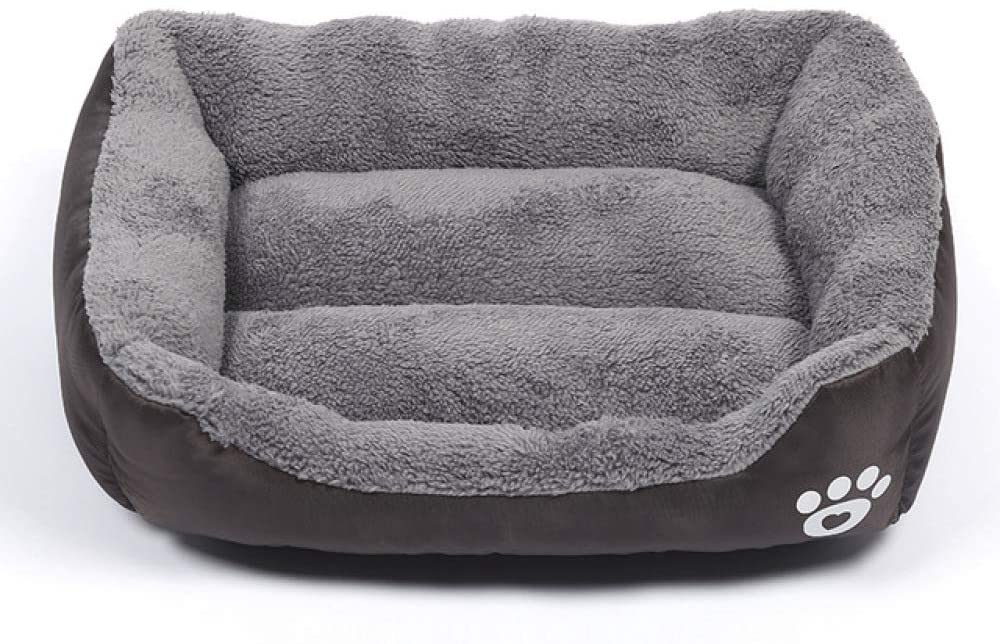  Page Adelasd Camas para Perros Cama Inferior Impermeable para Perros Fleece Suave Cálida Cama para Gatos Casa Petshop Puppy Bed Pet Pillow Mat Brown S 