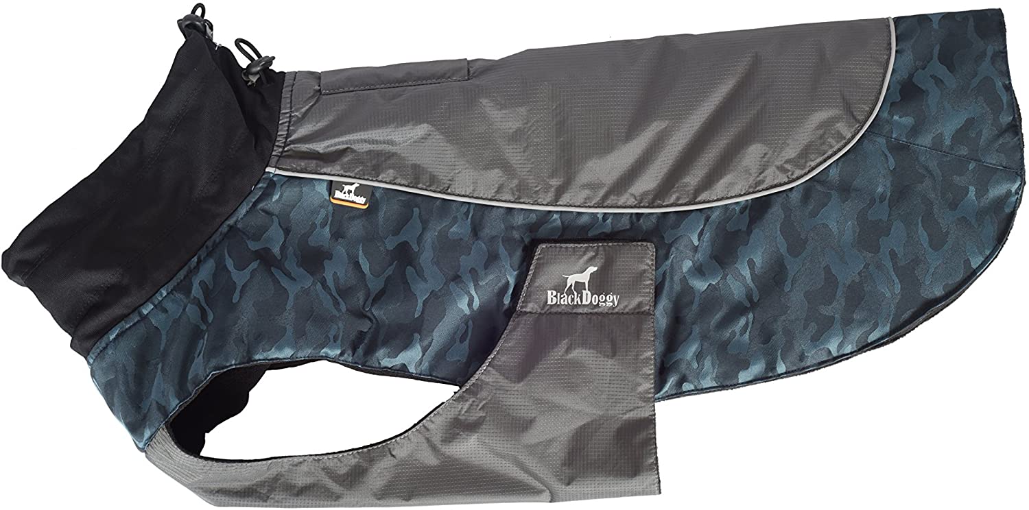  PALMFOX Impermeable Ropa para Mascotas Perro Invierno Caliente Chaleco Chaqueta Jacket Abrigo para Perros Grandes Ropa para Mascotas de Navidad Azul XL 