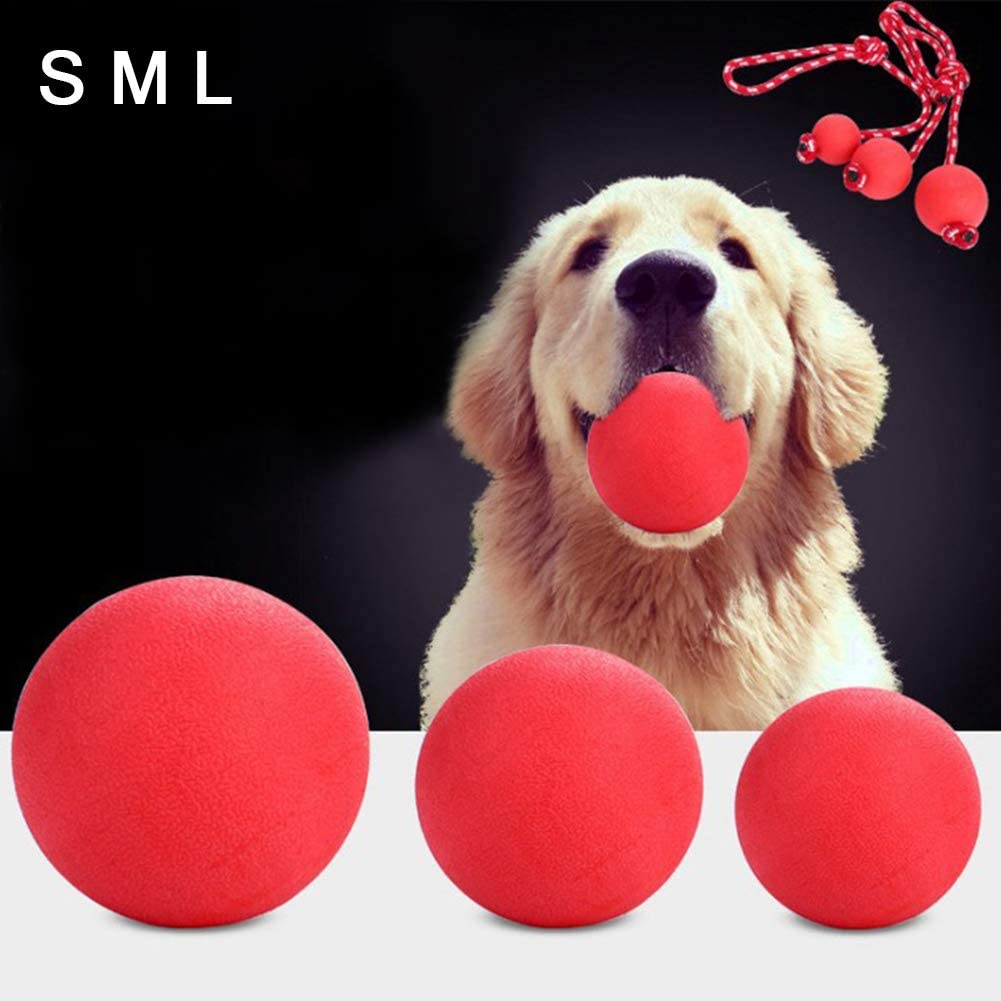  Pelota para perro TPR resistente a mordiscos, juguete para masticar, rojo L medium rosso 