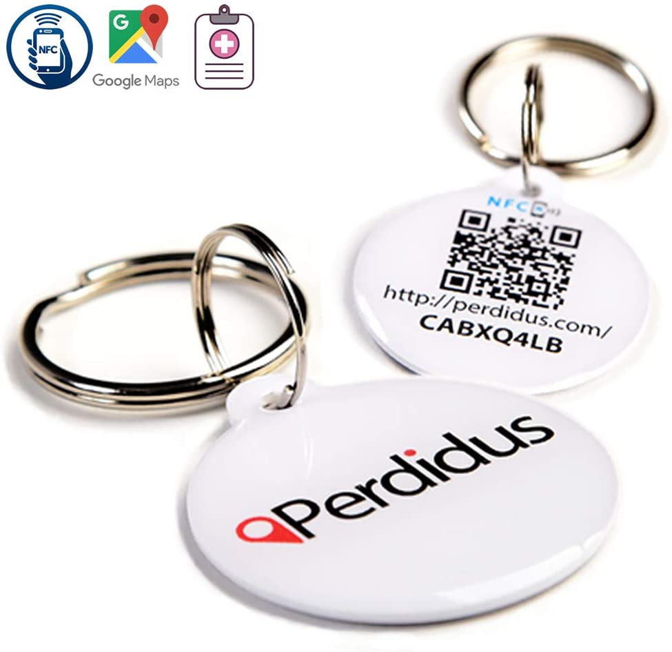  PERDIDUS Chapa Placa Identificativa Inteligente para Perros con tecnología NFC Contactless y QR gestionable vía App Classic 