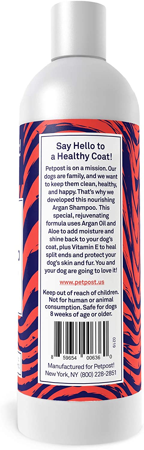  Petpost | Champú De Argan para Perros: Cura, Protege Y Rejuvenece De Forma Natural La Piel Seca Y El Pelaje del Perro: Aceite De Argán Y Fórmula De Aloe (474 ml) 