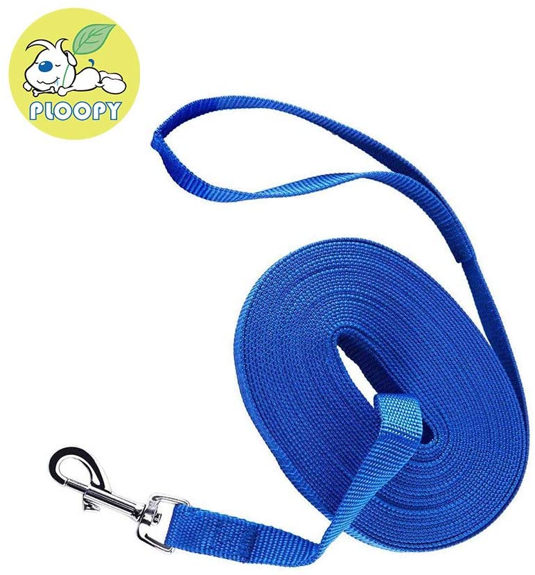  Ploopy Correa de Adiestramiento para Perros, Correa 10 Metros de Rastreo para Perro Ideal Paseo o Amarre (10m, Azul) 