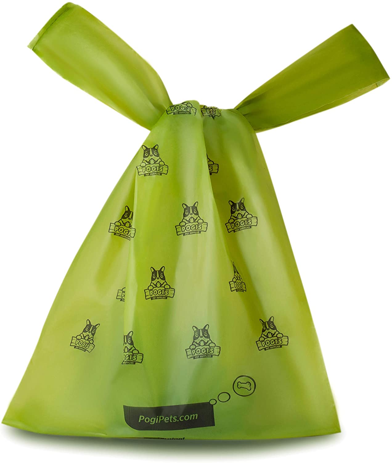  Pogi's Poop Bags - 900 Bolsas para excremento de Perro con manijas de Amarre fácil - Biodegradables, Perfumadas, Herméticas 