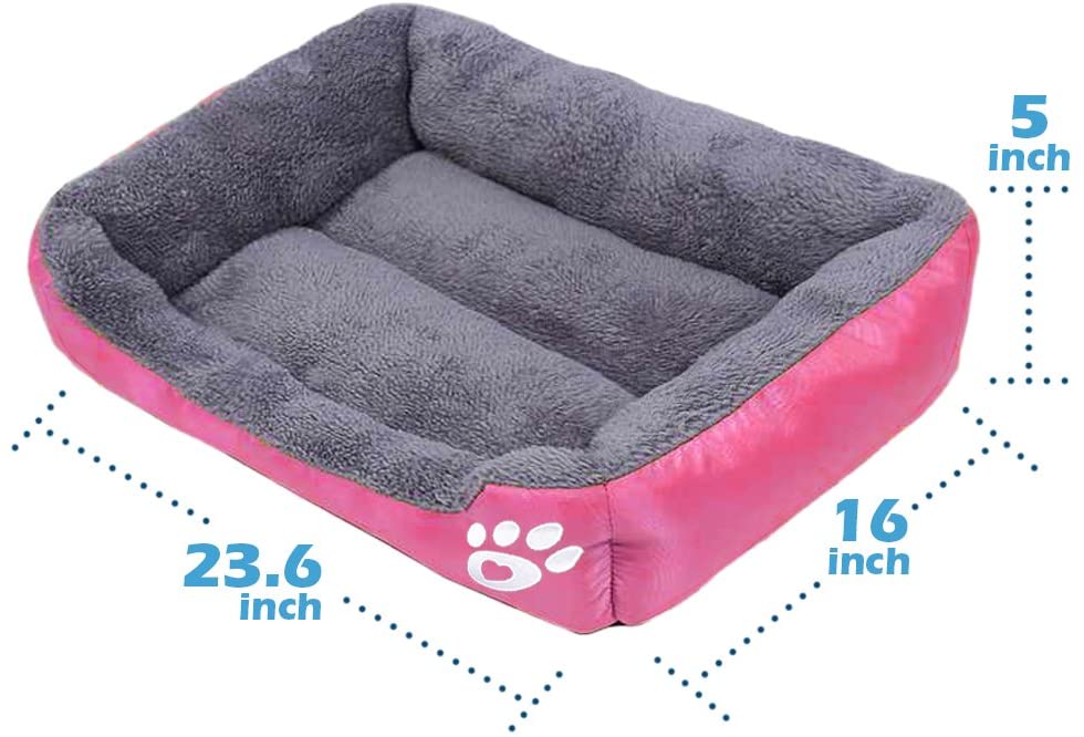  PowerKing Colchón Cuadrado para Cama de Perro pequeño, Lavable, Ideal para la habitación o la Parte Inferior Impermeable 