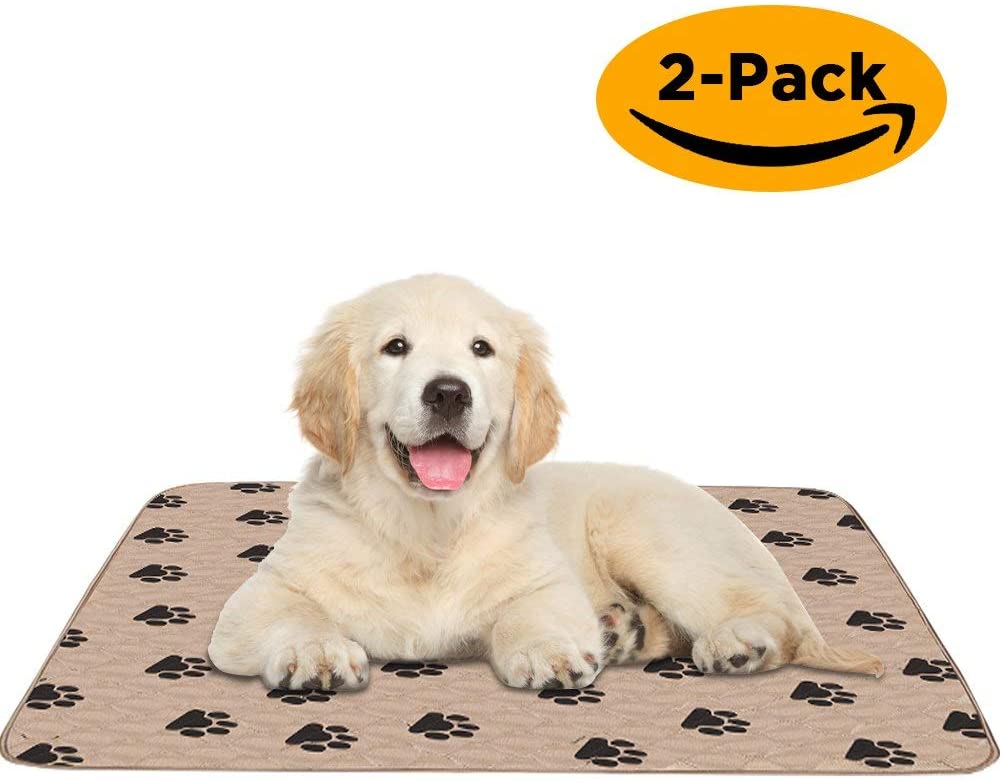  PUPOUSE Empapadores Para Entrenar A Cachorros - Súper Absorción Lavable en la lavadora Reutilizable Impermeable, Pañales Perro Empapadores de Entrenamiento | Extra grande (80 X 90 CM) 