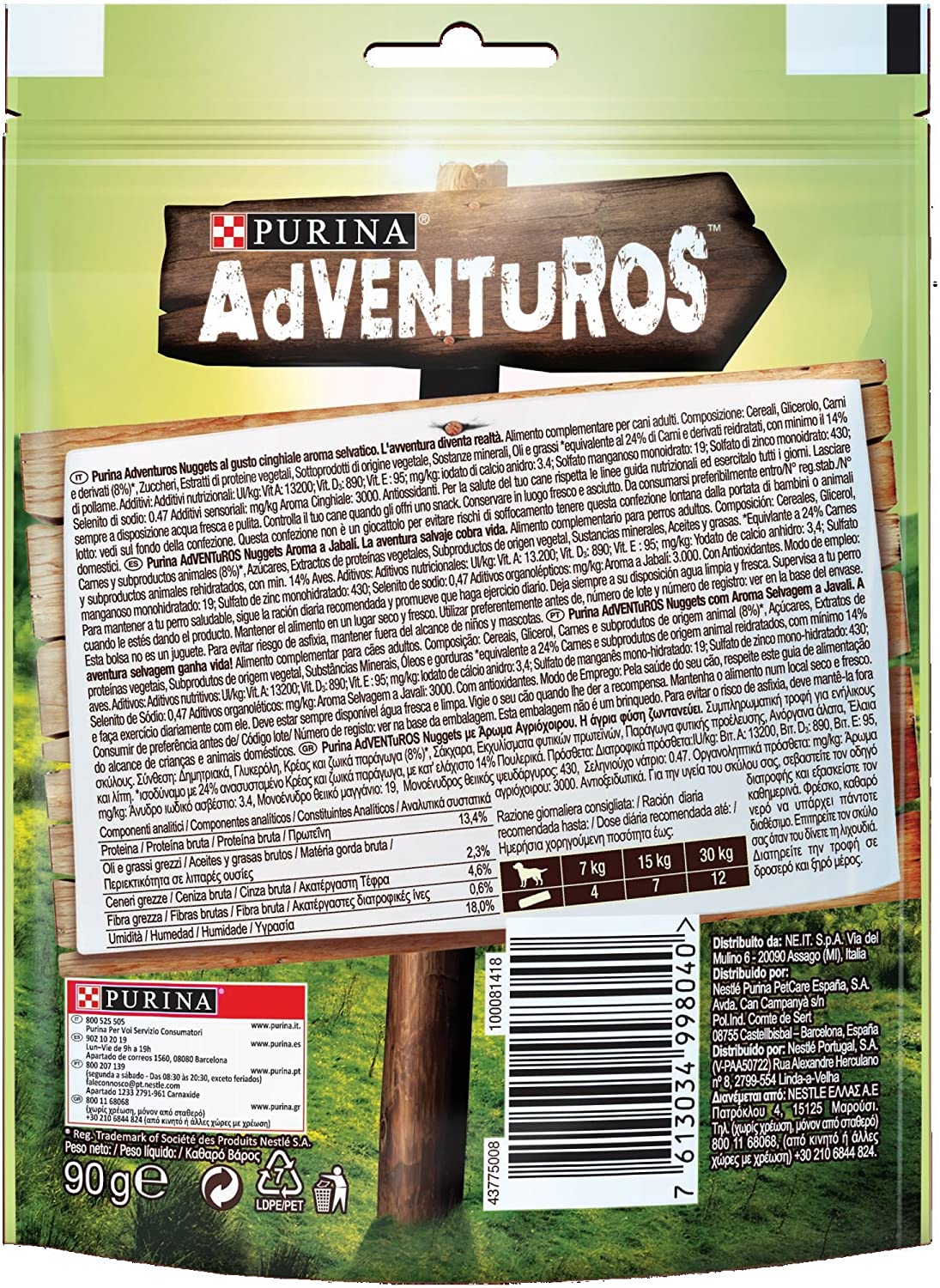  Purina Adventuros Nuggets golosinas y chuches para perros 90 g 