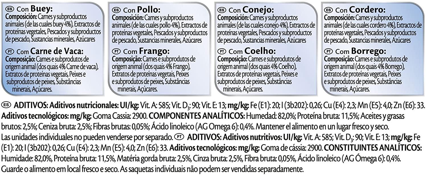  Purina Felix Fantastic Festín Gelatina comida para gatos Selección Surtido de Carnes 10 x [4 x 100 g] 