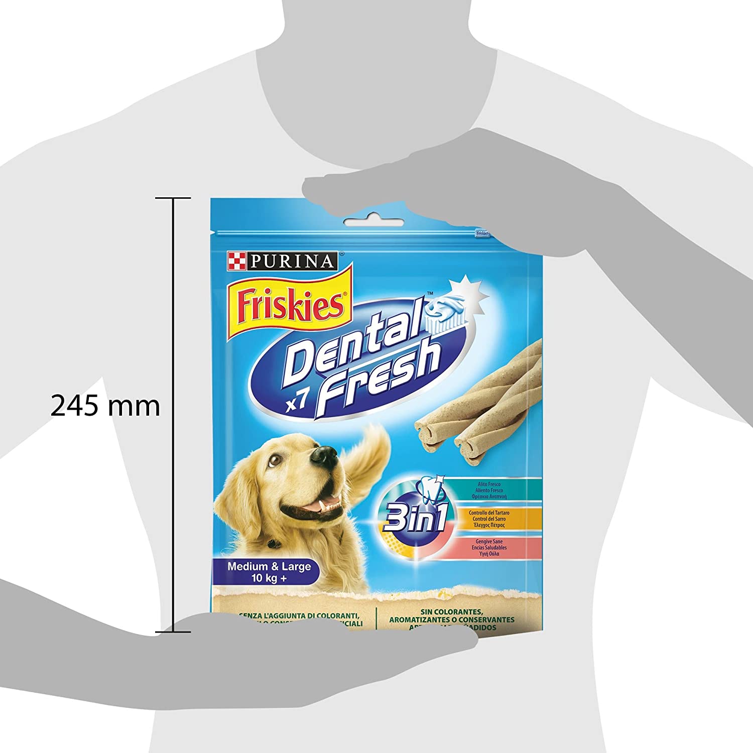  Purina Friskies Dental Fresh golosina dental para Perro Mediano y Grande 6 x 180 g 