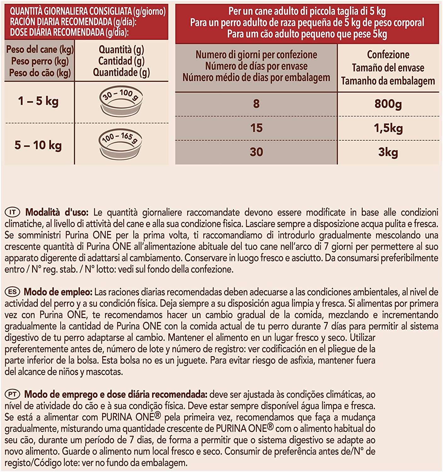  PURINA ONE Mini Dental Pienso para Perro Adulto Pollo y Arroz 8 x 800 g 