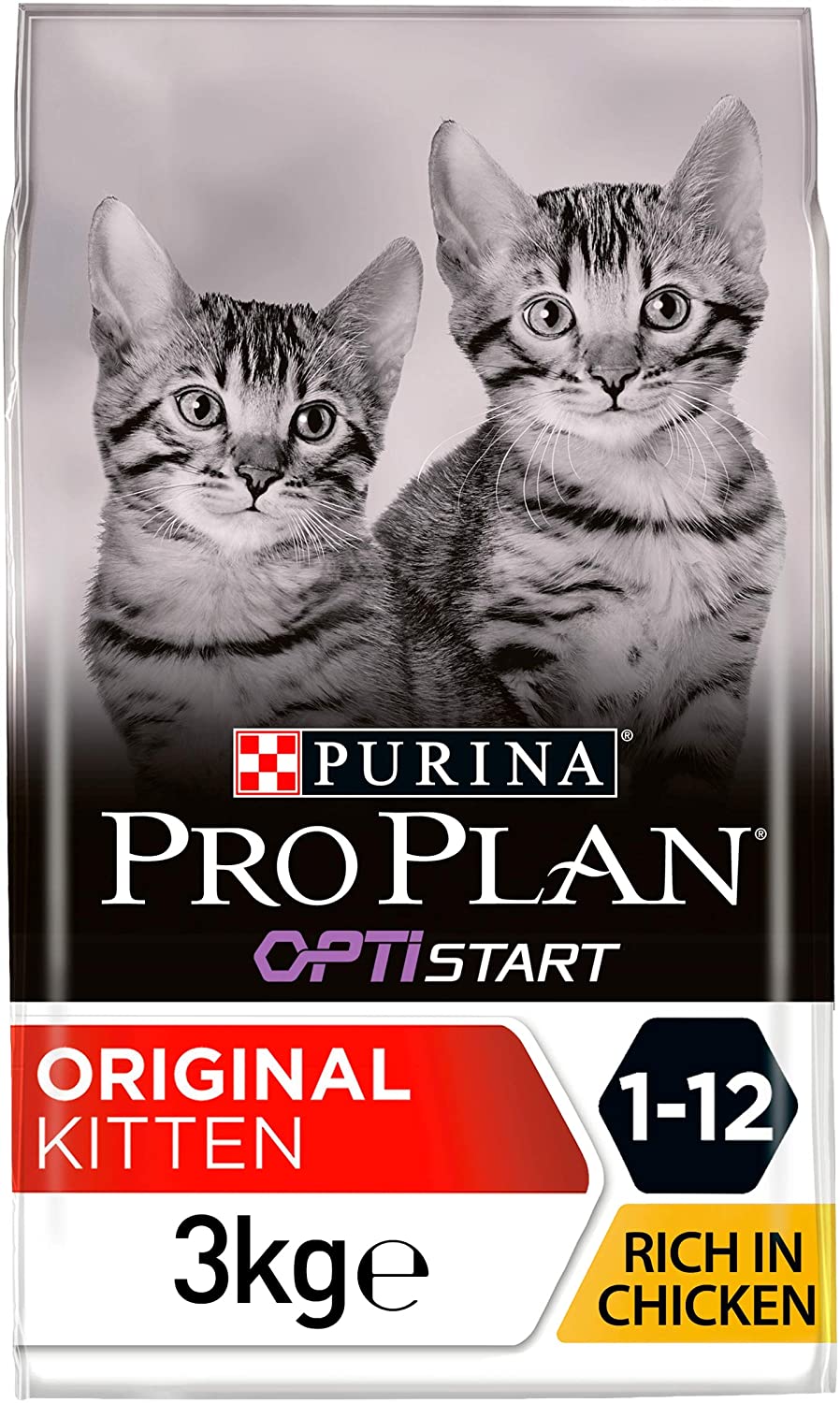  Purina Pro Plan Comida Seco para Gato Junior con Optistart, Sabor Pollo - 3 Kg 