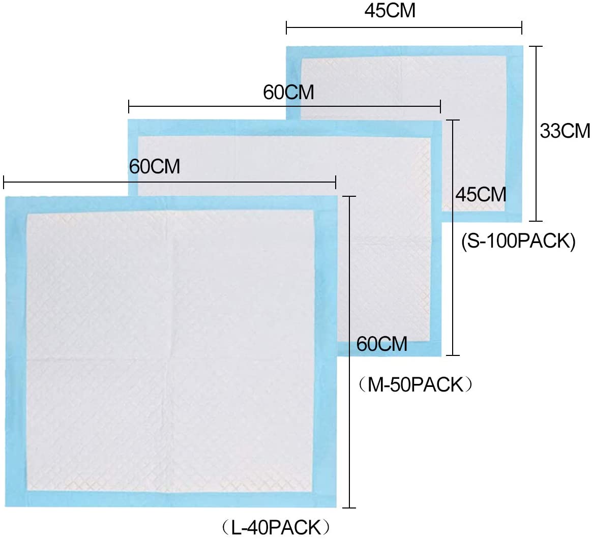  RCruning-EU Empapadores Perros Toallitas de Entrenamiento para Mascotas 33 cm x 45 cm 100 Unidades 