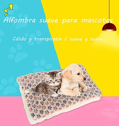  Skyeye Manta de Mascotas Diseño de Puntos Estrella Beige Mascotas Suaves y Cálidas Camas de Cama de Cachorro casa Gatos Perros Mantas Suaves 