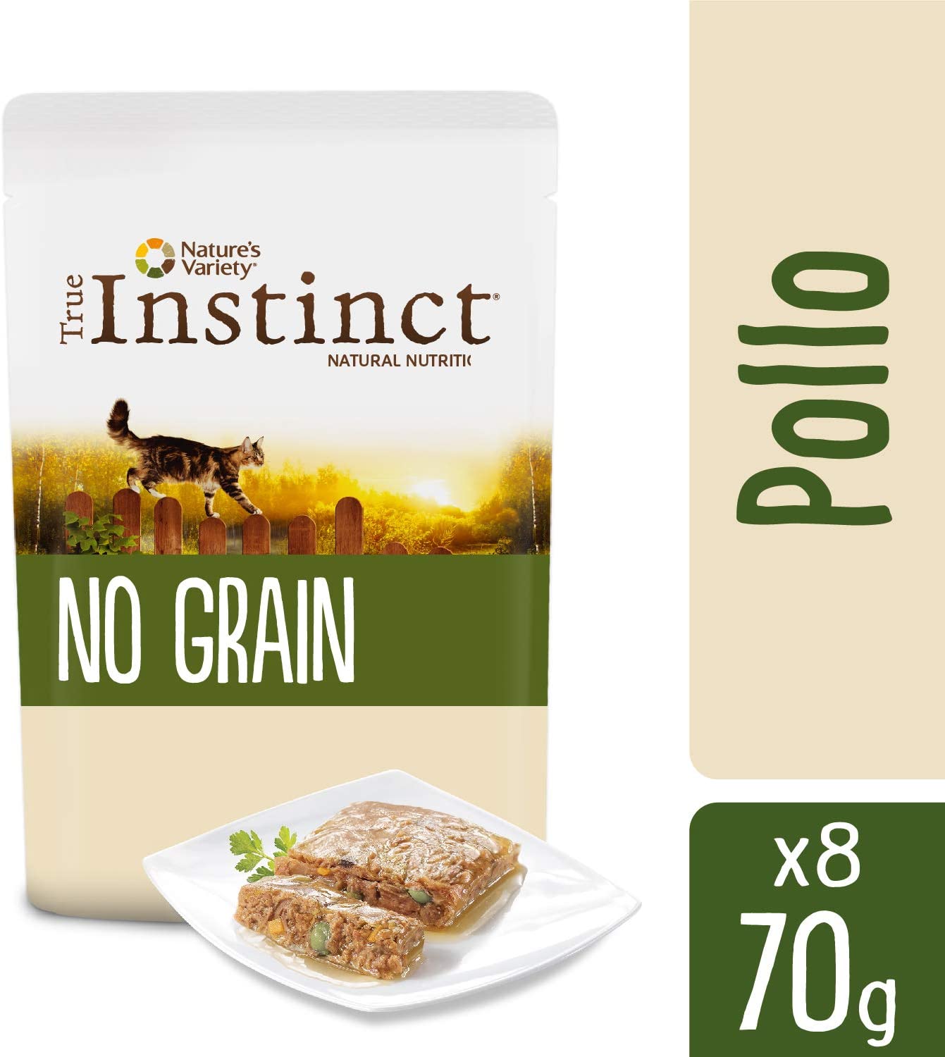  True Instinct No Grain Paté de Pollo con Verduras para Gatos 70 gr - Pack de 8 