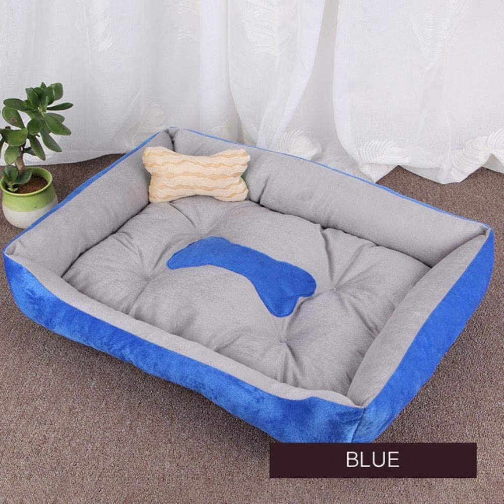  uoLingYan - Cama para Perro, cálida y Lavable, para Mascotas, Extra cómoda, con Borde de Felpa y Parte Inferior Antideslizante para casa de Perro 