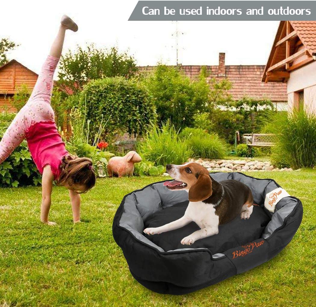  WISFORBEST Cama Cómoda para Perros Colchoneta Grande para Mascotas Cama Impermeable con Cojín Desmontable Suave Sofá para Perros Gatos (XL 105 x 80 x 22cm) 