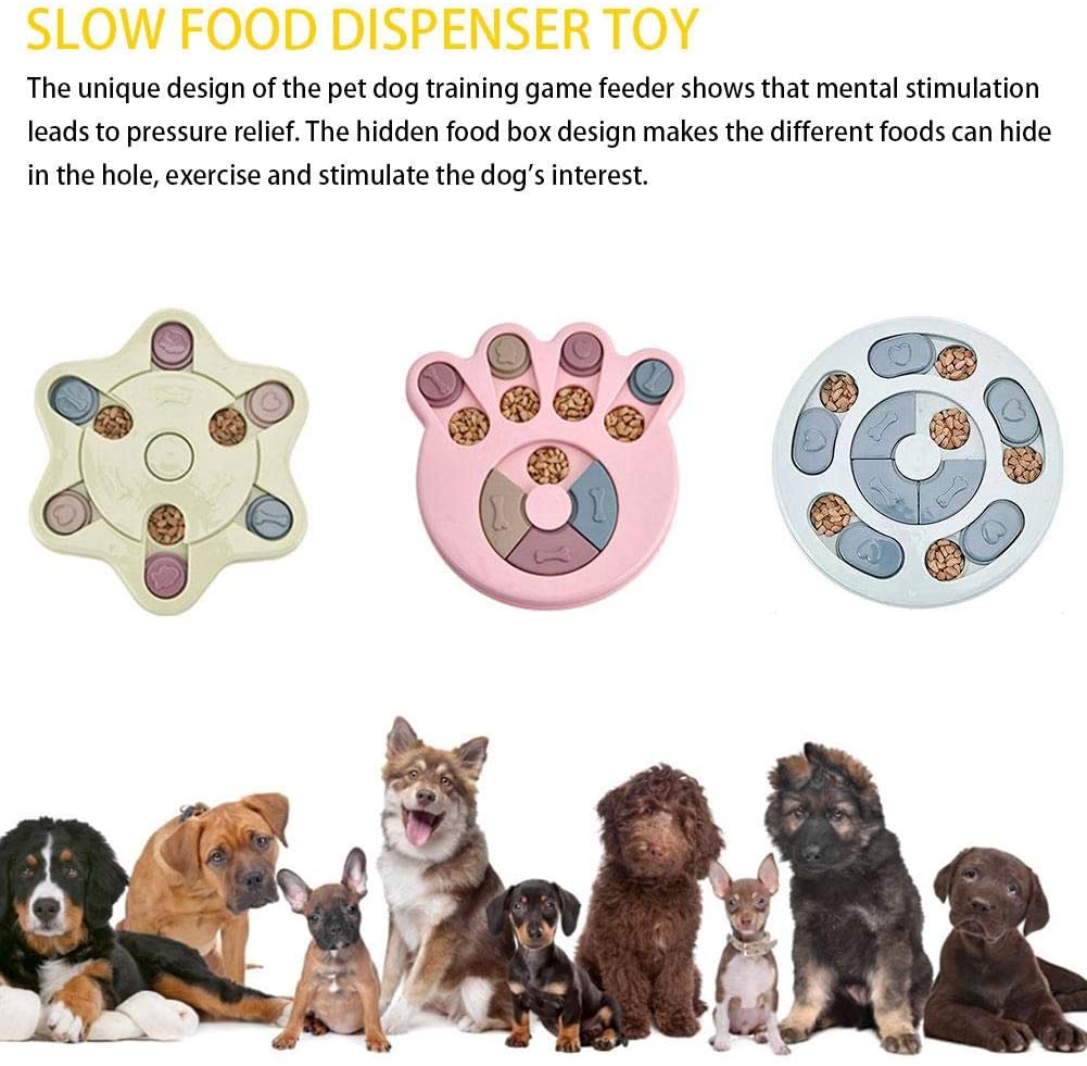  wonderday Alimentador Lento para Perros, dispensador de golosinas para Perros Juguetes Alimentador de Rompecabezas Alimentador de Juegos de Entrenamiento de Perros para Cachorros pequeño Perro 