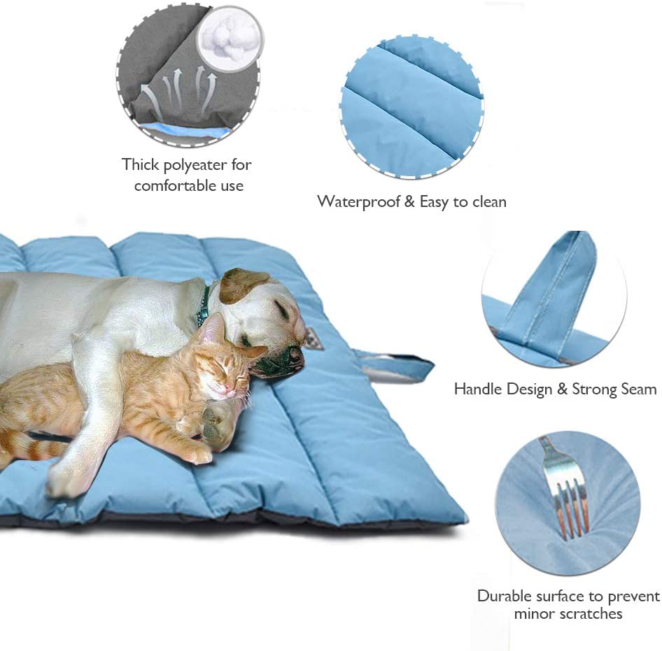  XIAPIA Cama Perro Impermeable Colchoneta,Almohada Relajante Perro Colchón Perros Viscoelastica Cojines Lavable Impermeable para Perros Medianos,Grande 