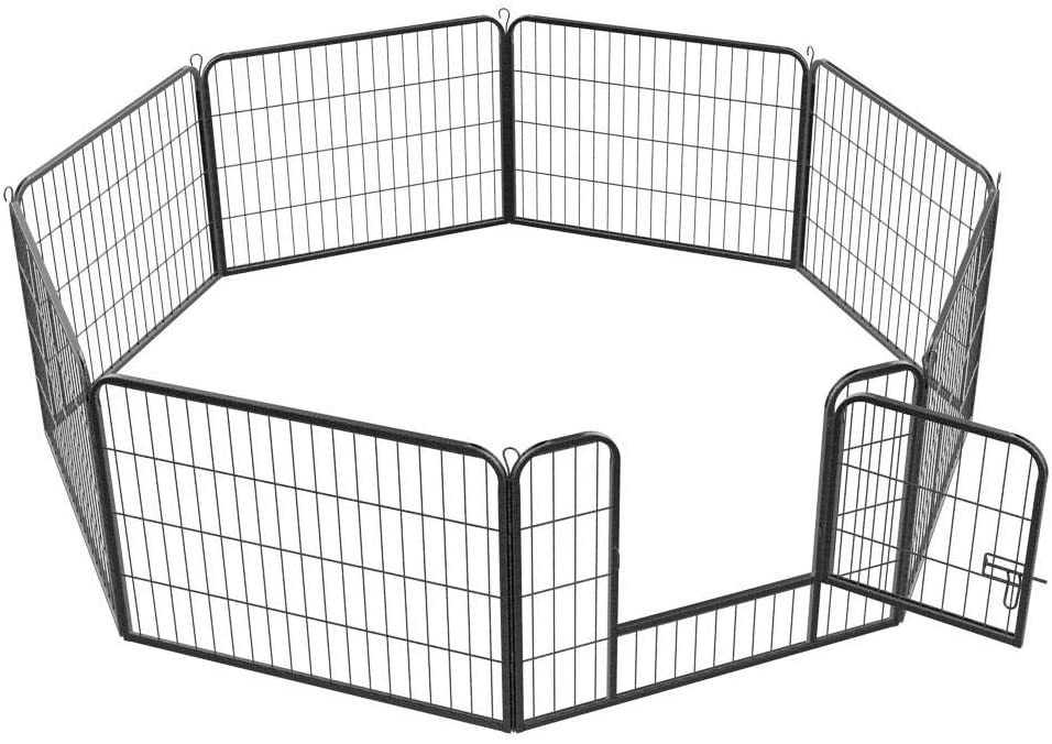  Yaheetech 8 Piezas 80 x 60 cm Parque Jaula para Perros Corral Plegable Valla para Mascota 