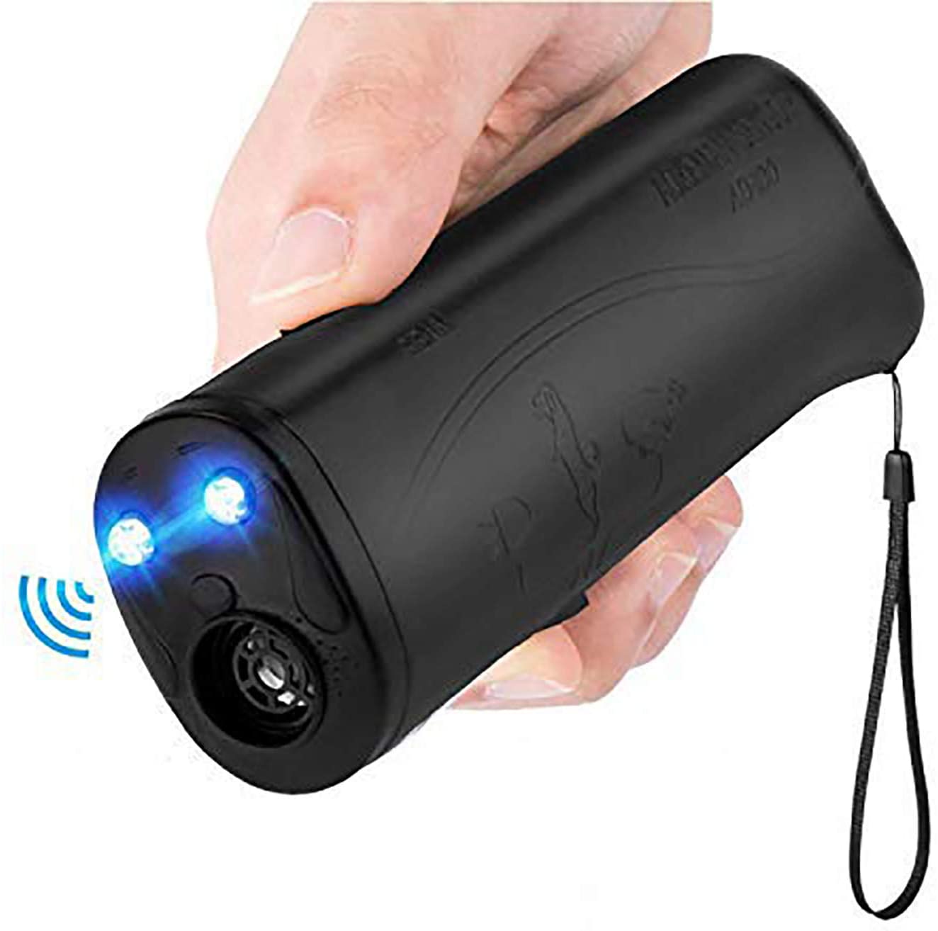  3 En 1 Repelente De Perro de Mano Dispositivo de Entrenamiento de Controlador de Ladridos de Perro Disuasor Ultrasónico de Ladrido de Perro con luz LED 100% Seguro para Mascotas Y Humanos (Negro). 