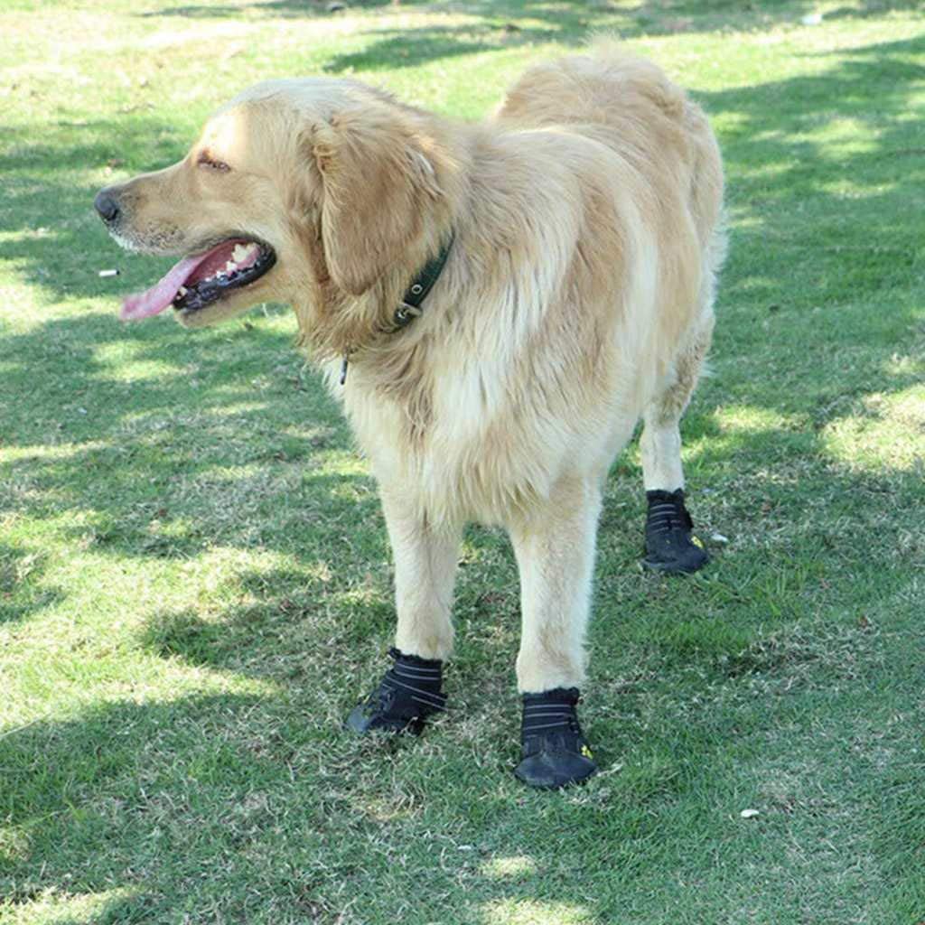  ACAMPTAR Zapatos Prueba de Agua Transpirables Botas Antideslizantes para Perros con Correa Reflectante Botas de Nieve Cálidas de Invierno para Perros Peque？os, Medianos y Grandes 8 