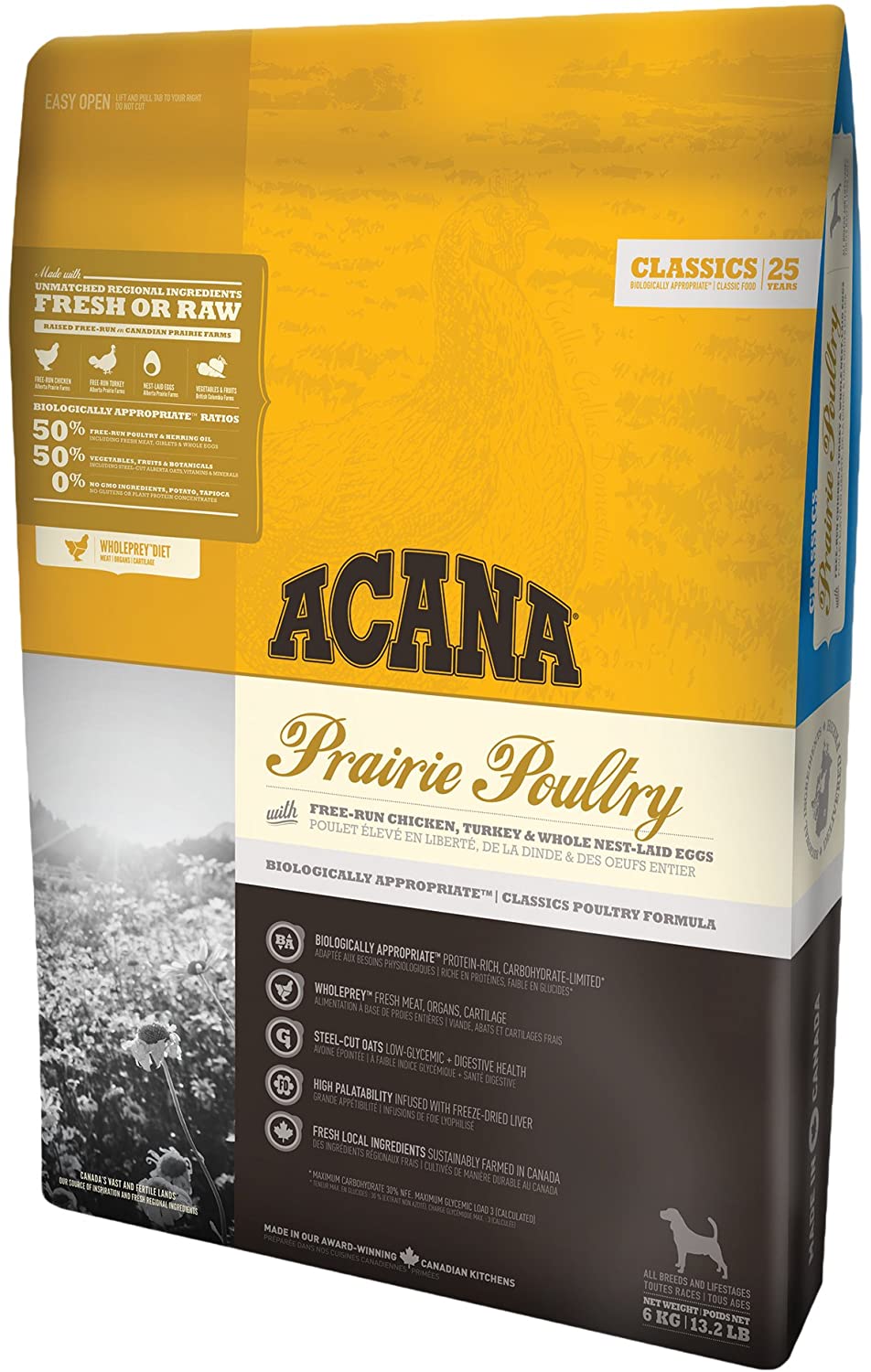  Acana Prairie Poultry comida para perro 17 Kg 1 Saco 