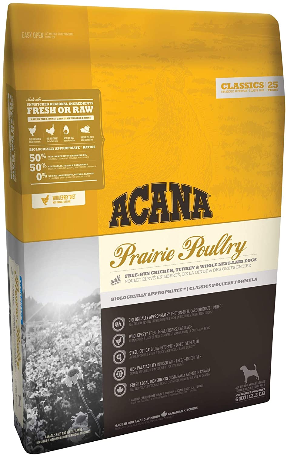  Acana Prairie Poultry comida para perro 17 Kg 1 Saco 