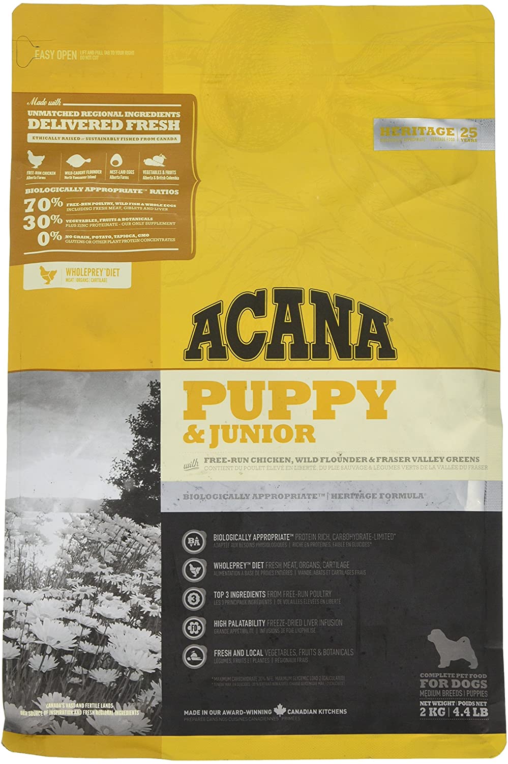  ACANA PUPPY & JUNIOR comida para perro 11,4 KG 1 Saco 