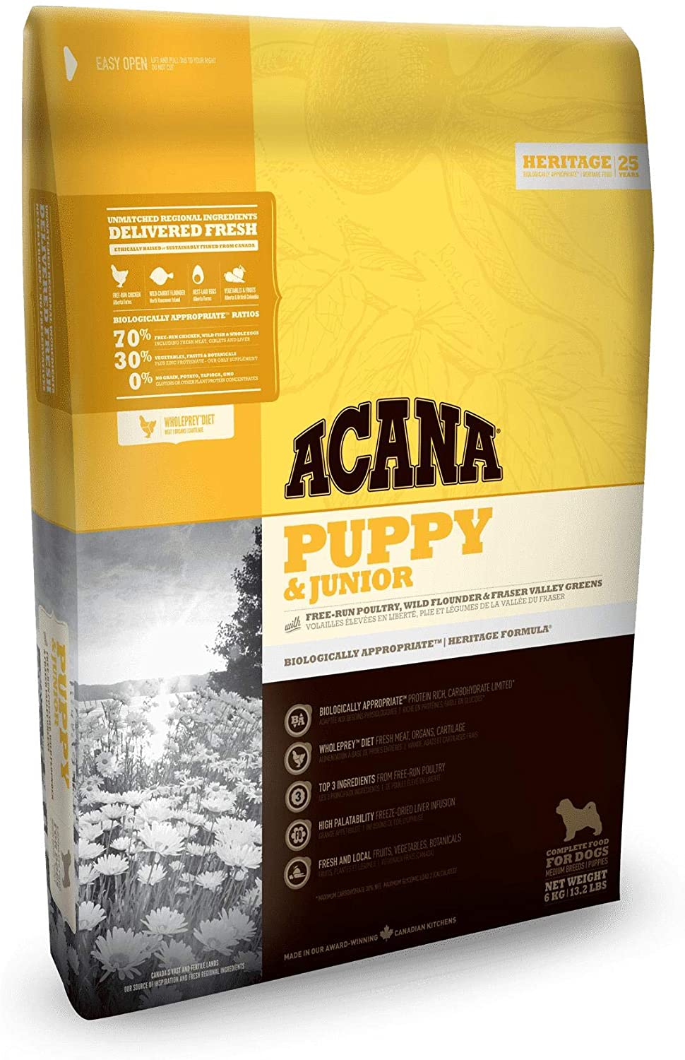  ACANA PUPPY & JUNIOR comida para perro 17 KG 1 Saco 