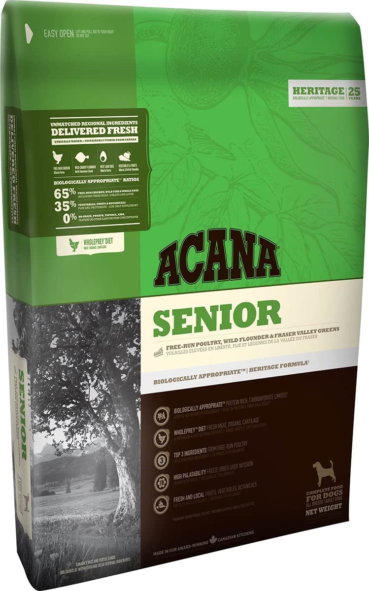  ACANA Senior - Comida para perro, 11.4 kg, 1 saco 