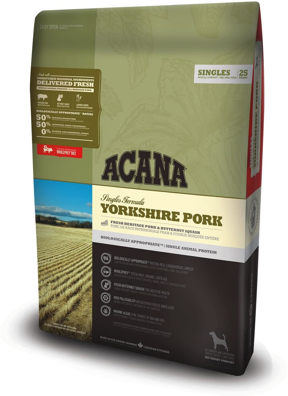  ACANA Yorkshire Pork Comida para Perros - 2000 gr 