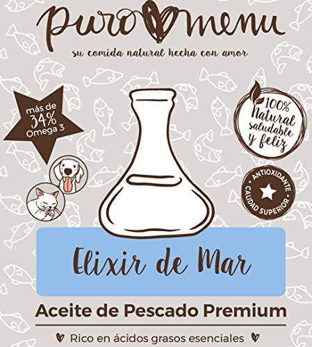  Aceite de Pescado 100% Natural (250ml)| de Sardina, Arenque y Caballa | Alternativa al Aceite de Salmón | Rico en Omega3 (34%) | Ideal Dietas Barf | Una Botella (250ml) 