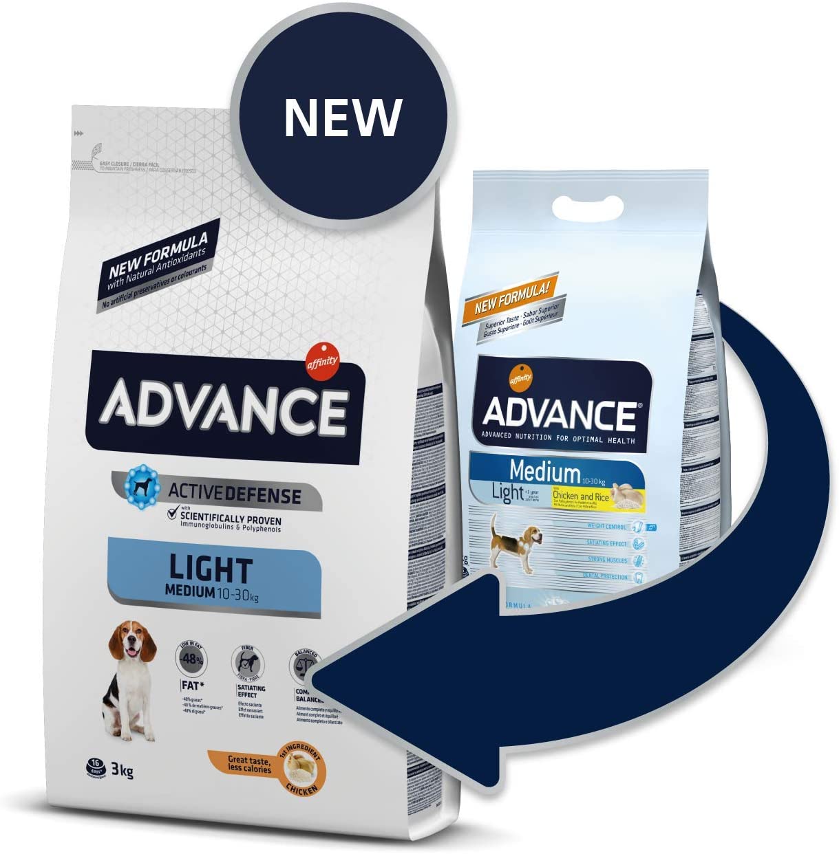  Advance Light Pienso para Perros Medium - 12000 gr 