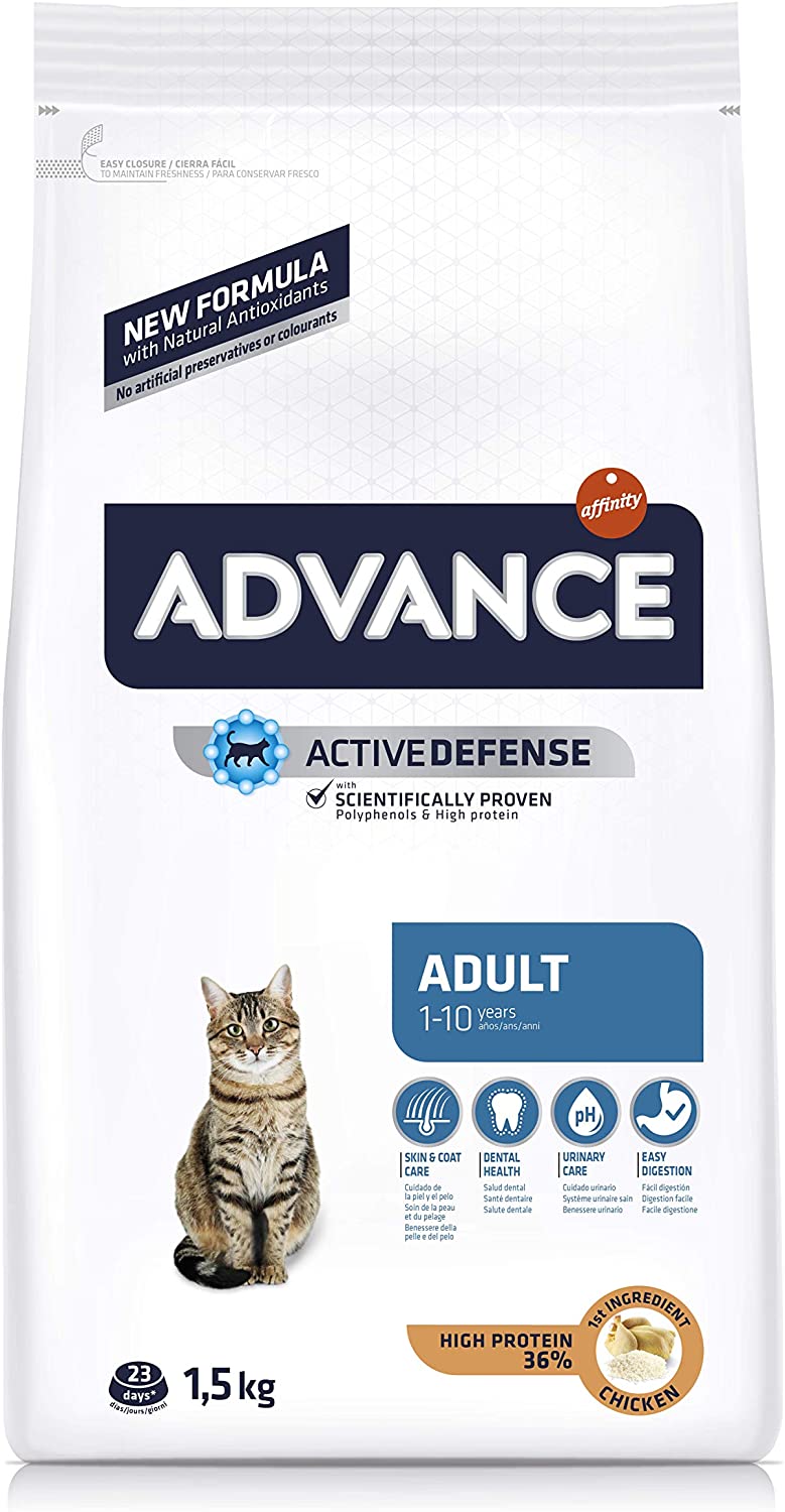  Advance Pienso para Gatos Adultos con Pollo y Arroz - 1500 gr 